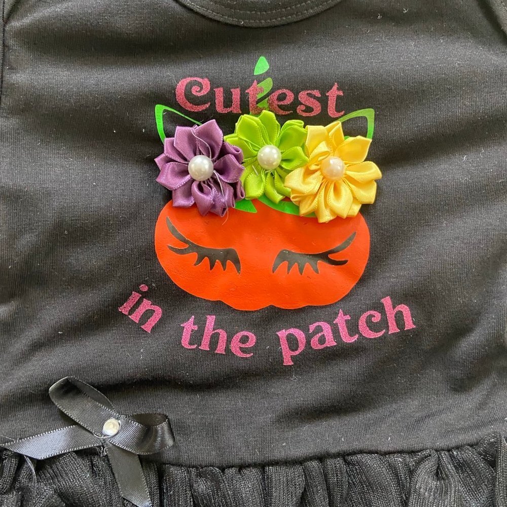 Halloween Baby Girl Dress Cutest Pumpkin With Unicorn Headband 3-6M NWT - Picture 2 of 4